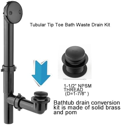 Premium bathtub drain kit for easy clog-free draining