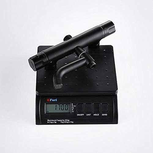 Matte Black 3-Way Thermostatic Bathroom Faucet with Rainfall Handheld