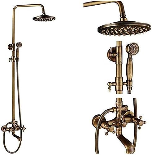 Antique Brass Faucet Set with Extendable Tube