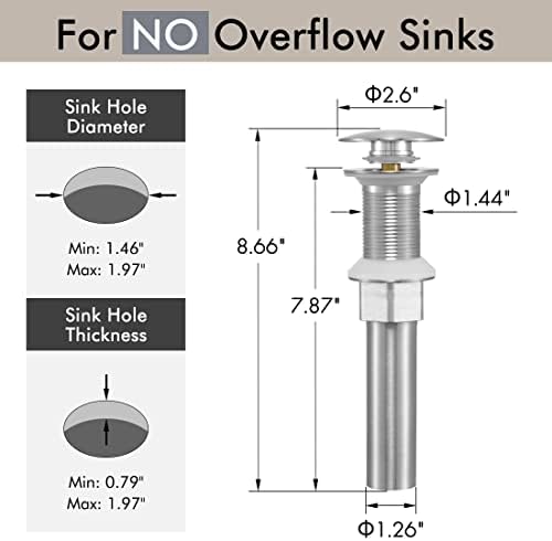 KES Premium Sink Drain - Overflow Preventer