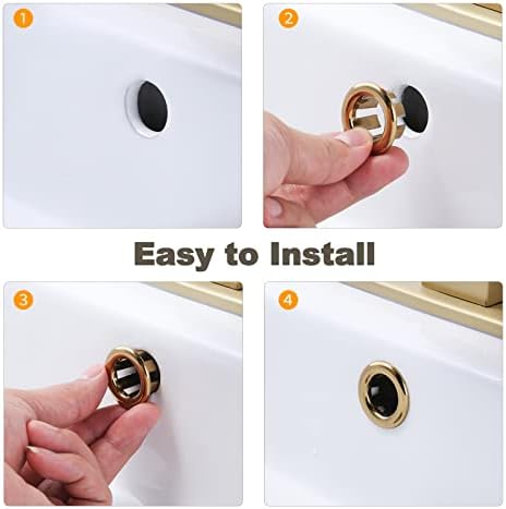 6-Piece Gold Sink Overflow Ring NATIVE US FIPPING