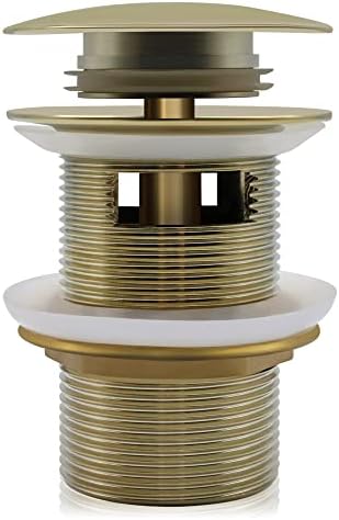 FerdY Pop-Up Drain for Bathtubs Gold Finish Durable Rust-Resistant