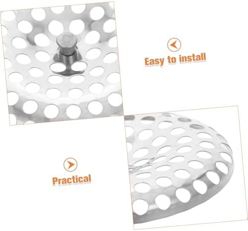 Garneck stainless steel shower drain strainer with clog prevention for bath kitchen