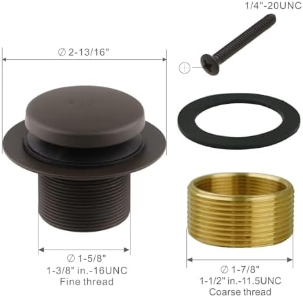 WELSAN bathtub drain kit Overflow-friendly design 1-hole adjustable