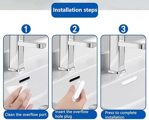 4-Piece Durable Rubber Sink Overflow Caps