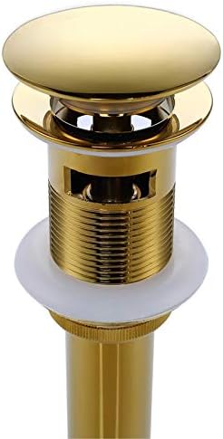 Angle Simple Gold Brass Sink Drain Stopper
