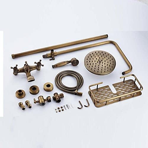 Huin 8-Inch Round Rainfall Shower Faucet Set
