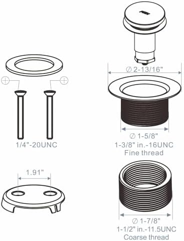 HIDROP Chrome Tub Drain Set