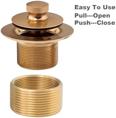 Artiwell Push Lock Tub Trim Set - Brushed Gold
