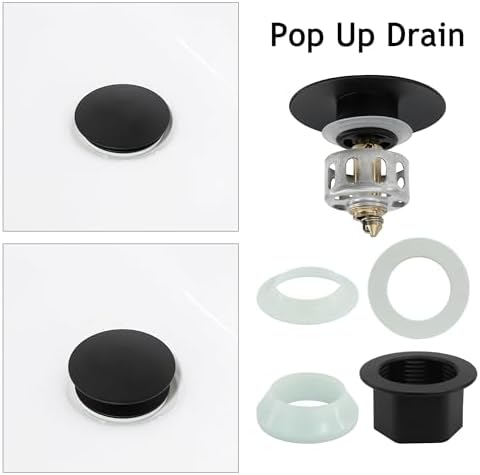 Premium Bathroom Sink Drain with Matte Black Finish