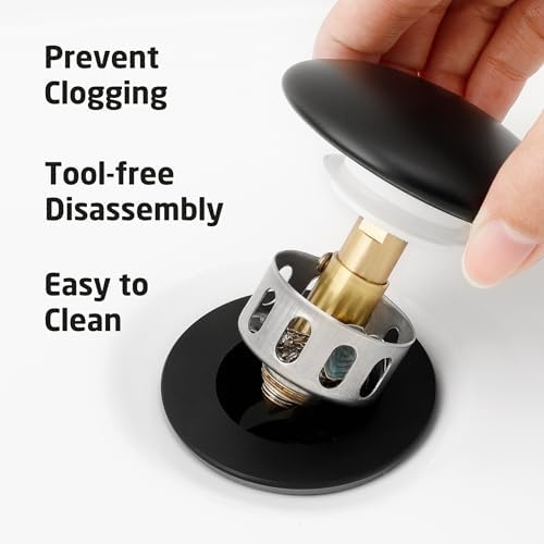 KES Black Pop Up Drain Stopper