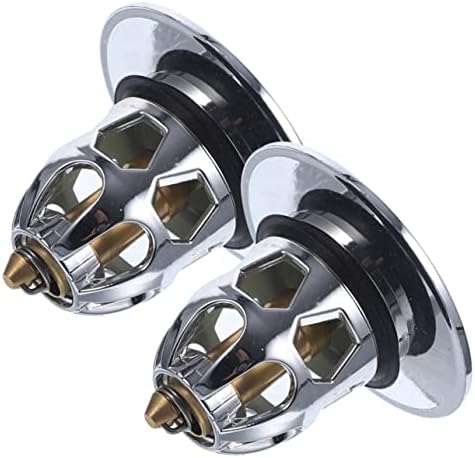 Copper bathtub drain plug Silver finish prevents clogging easy to use