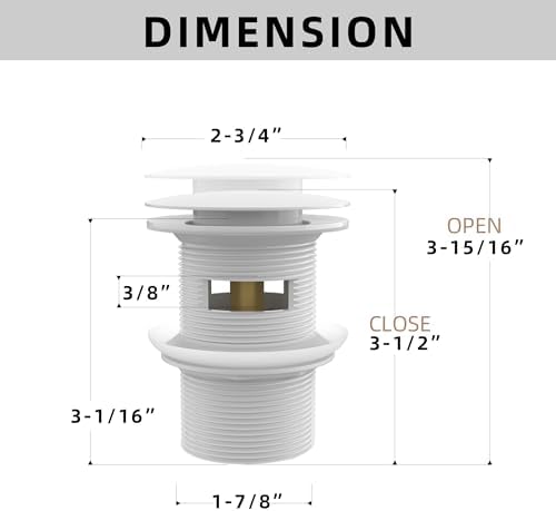 Ogonbrick Free Standing bathtub drain White