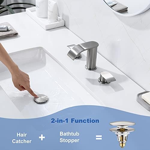 2-in-1 Bathroom Sink Stopper Strainer