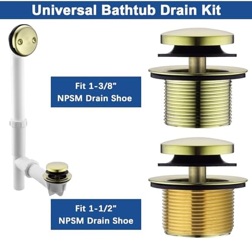 High-Quality Gold-Plated bathtub drain Universal Compatibility