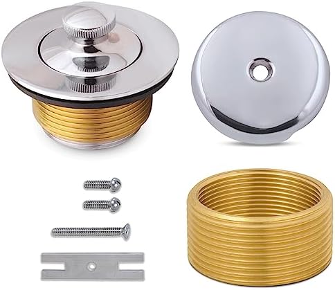 Bath Time Ease Lift Turn Chrome bathtub drain kit easily replaces your drain