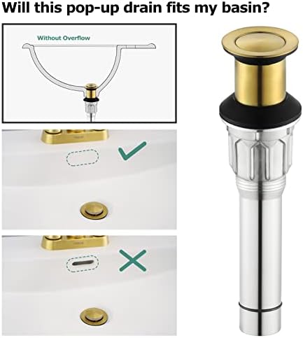 Parlos All Metal Bathroom Sink Drain with Overflow