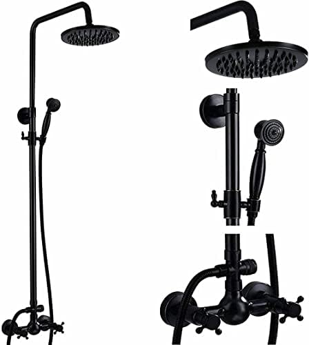 Rainfall shower system hand held sprayed 8-inch brass rain set