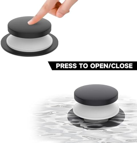 Homeslea Matte Black Tub Drain Kit with Tip-Toe Mechanism