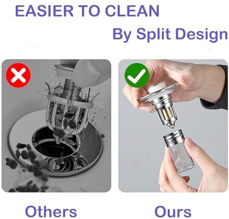 Bathroom Sink Drain Stopper No Tools Required Long-Lasting Clog-Free Design