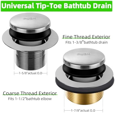 Brushed Nickel bathtub drain set