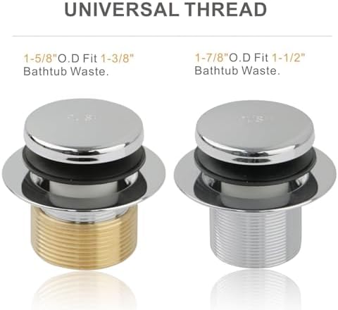 Chrome bathtub drain kit - Overflow faceplate with two holes