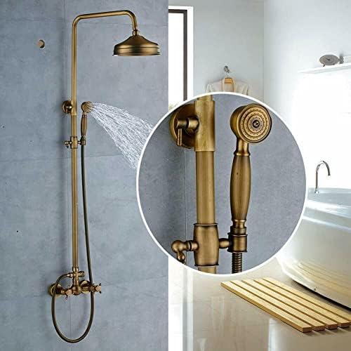 Huin Antique Brass Rain shower Faucet Set