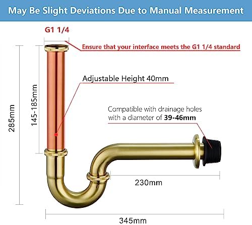 Durable Brass P-Trap for Bathrooms