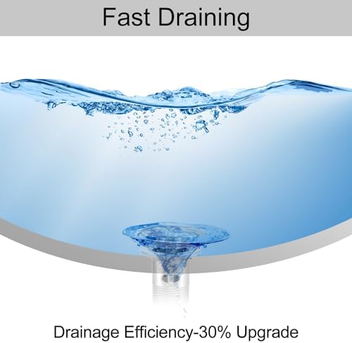 Vessel Sink Drain Stopper No Overflow Rustproof Pop-Up Design Anti-Clog Drain