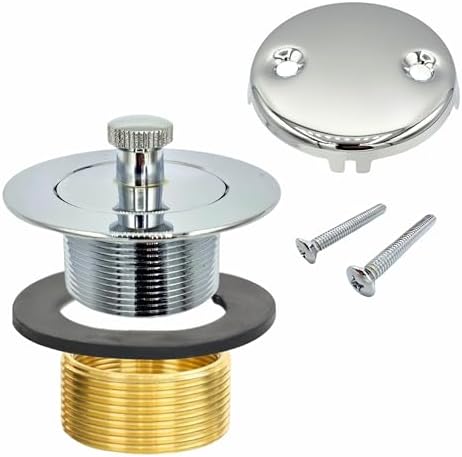 Chrome Bathtub Drain Kit Durable Modern Design Universal Fit