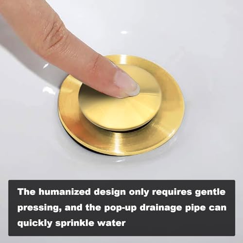 Bathroom Sink Drain Brushed Gold