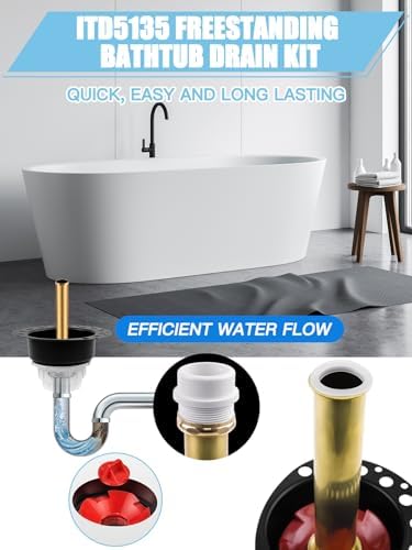 Quick and Easy Bathtub Drain Kit with Universal Compatibility and Multiple Installing Options