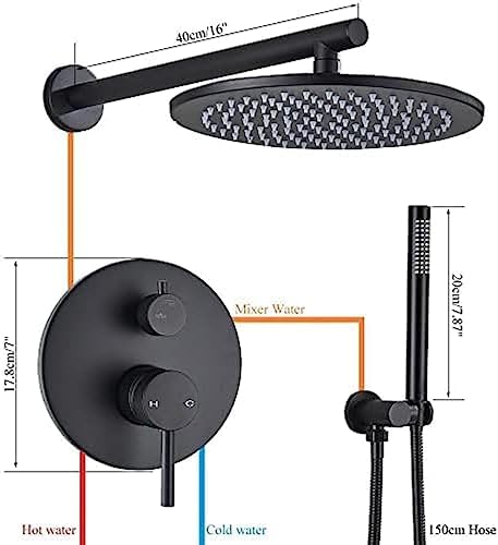 True-Black 16 Wall Faucet Set