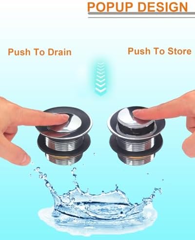 Convenient bathtub drain replacement with pop-up touch stoppers