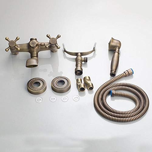 Huin Antiqued Brass Bathroom Faucet Set