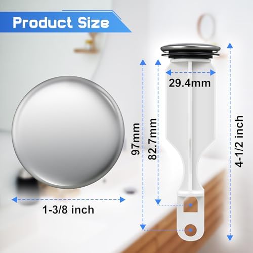Keep Drains Clear with 2-Piece Sink Stoppers