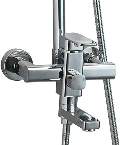 Huin Bathroom Chrome Round 8-inch Rainfall Shower Head Handheld Mixing Tap Set