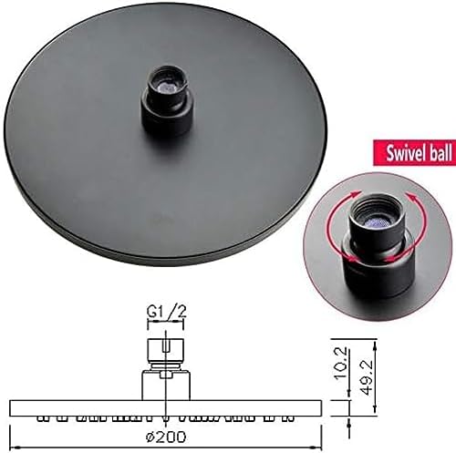 Luxury Black Ceiling Mount Faucet Set