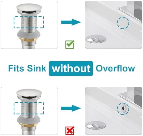 Homevacious 1 58 Polished Chrome Bathroom Faucet Plug - Vessel Sink Drain Stopper