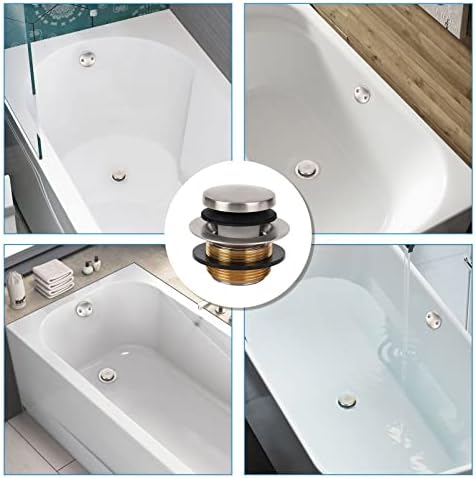 miniDownstat Brushed Nickel bathtub drain conversion kit