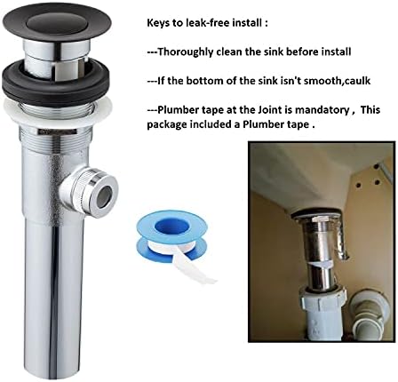 Artiwell Sink Pop-Up Drain Stopper System with Oil Rubbed Bronze Finish