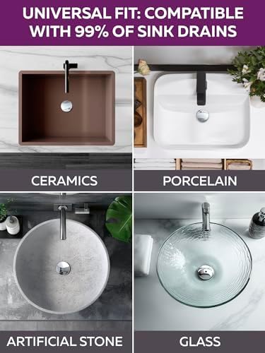 M ROSENFELD HOME 16-19 Chrome Bath Sink Drain No Overflow