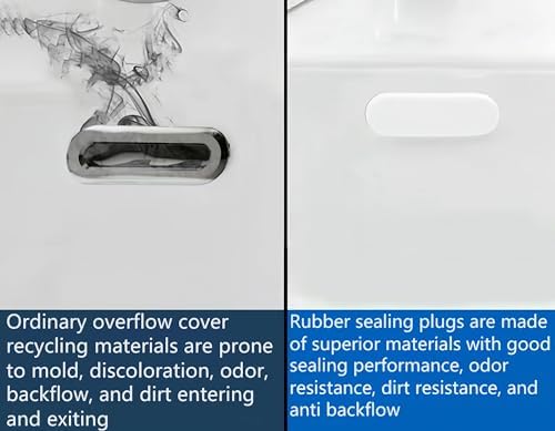 4-Piece Durable Rubber Sink Overflow Caps