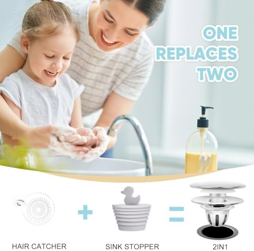 2-Piece Magnetic Sink Drain Strainer