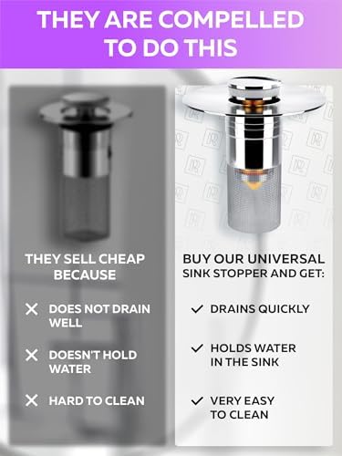 Universal Sink Drain Stopper - Easy to Install
