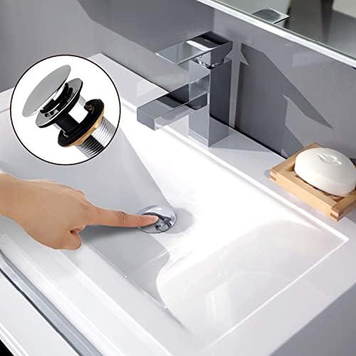 Vessel Sink Drain Stoppers Overflow Chrome Finish