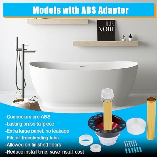 High-Quality ABS Freestanding Tub Drain with snap-off test cap