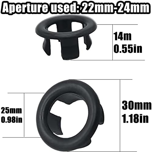 CaoXiong4-Pack Replacement Overflow Sink Cover Rings for BathroomBathtubKitchen