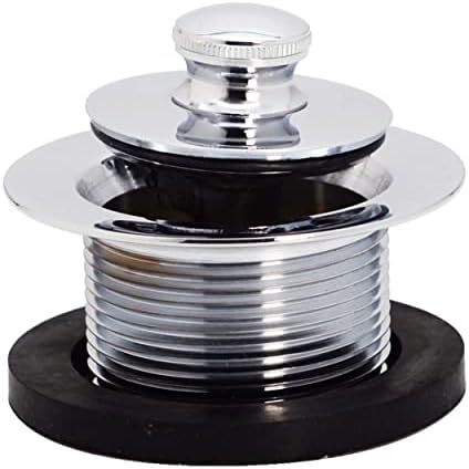 Westbrass1-12 in NPSM Twist Close bathtub drain plug Polished Chrome