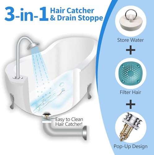 Universal Bathtub Drain Stopper with Anti-Clog